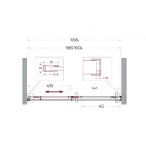 Душевая дверь BelBagno SOFT CLOSE-1 100 см оружейная сталь, прозр.стекло 