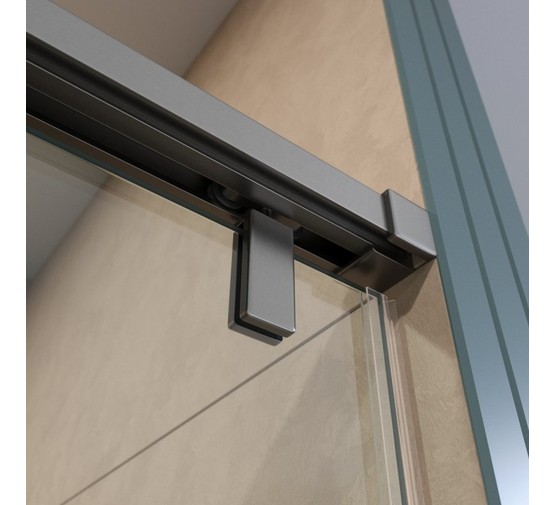 Душевая дверь BelBagno SOFT CLOSE-1 130 см оружейная сталь, прозр.стекло 