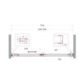 Душевая дверь BelBagno SOFT CLOSE-1 130 см оружейная сталь, прозр.стекло 