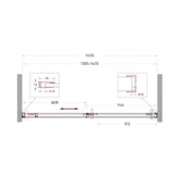 Душевая дверь BelBagno SOFT CLOSE-1 140 см хром, прозр.стекло 