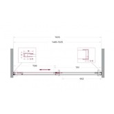 Душевая дверь BelBagno SOFT CLOSE-1 150 см хром, прозр.стекло 