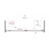 Душевая дверь BelBagno SOFT CLOSE-1 160 см хром, прозр.стекло 