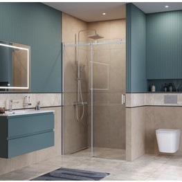 Душевая дверь BelBagno SOFT CLOSE-2 100 см хром, прозр.стекло 