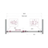 Душевая дверь BelBagno SOFT CLOSE-2 120 см оружейная сталь, прозр.стекло 