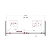 Душевая дверь BelBagno SOFT CLOSE-2 130 см оружейная сталь, прозр.стекло 