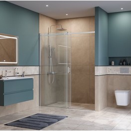 Душевая дверь BelBagno SOFT CLOSE-2 150 см хром, прозр.стекло 