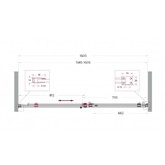 Душевая дверь BelBagno SOFT CLOSE-2 160 см оружейная сталь, прозр.стекло 