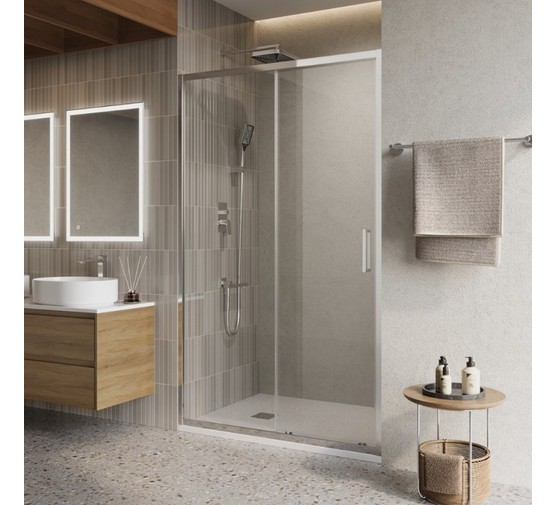 Душевая дверь BelBagno Luce 100 см хром, прозр.стекло 