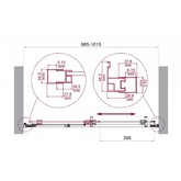 Душевая дверь BelBagno Luce 100 см хром, прозр.стекло 