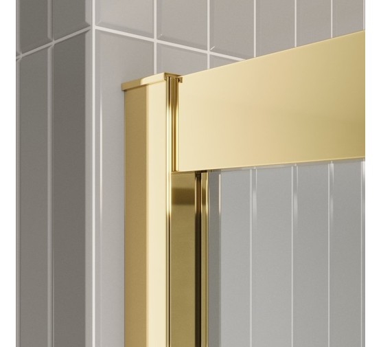 Душевая дверь BelBagno Luce 110 см золото, прозр.стекло 