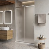 Душевая дверь BelBagno Luce 120 см хром, текстурное стекло 