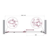Душевая дверь BelBagno Luce 140 см хром, прозр.стекло 