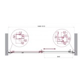 Душевая дверь BelBagno Luce 150 см хром, прозр.стекло 