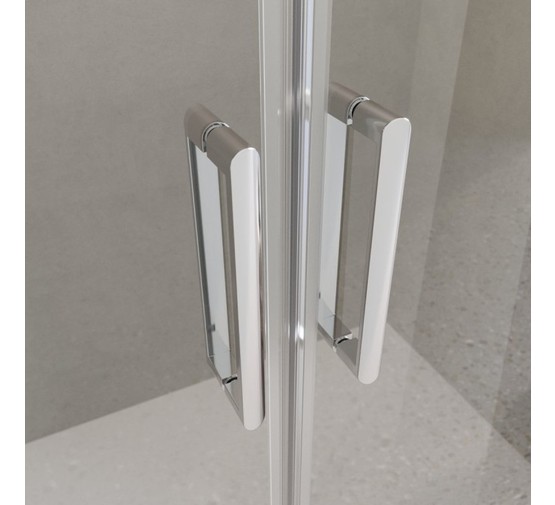 Душевая дверь BelBagno Luce 140 см хром, прозр.стекло 