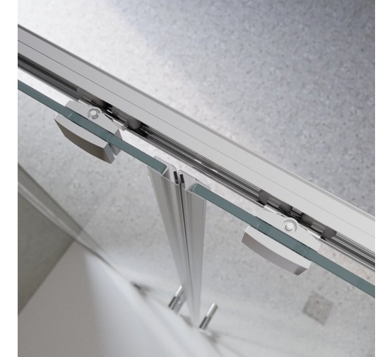 Душевая дверь BelBagno Luce 160 см хром, прозр.стекло 