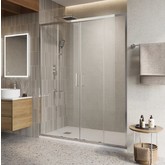 Душевая дверь BelBagno Luce 160 см хром, прозр.стекло 