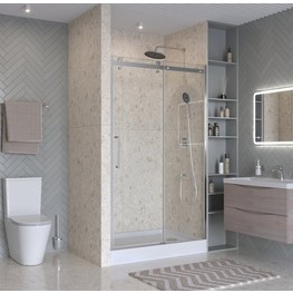 Душевая дверь BelBagno Marino 2 110 см хром, прозр.стекло 