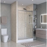Душевая дверь BelBagno Marino 2 110 см хром, прозр.стекло 