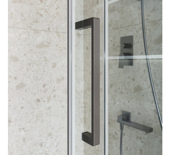 Душевая дверь BelBagno Marino 2 110 см оружейная сталь, прозр.стекло 