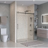 Душевая дверь BelBagno Marino 2 130 см оружейная сталь, прозр.стекло