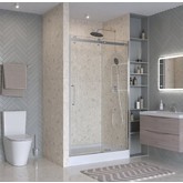 Душевая дверь BelBagno Marino 2 140 см хром, прозр.стекло 