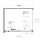 Душевой угол BelBagno Soft Close-1 1100x900 оружейная сталь, прозр.стекло 