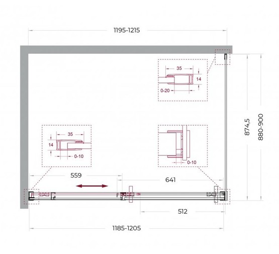 Душевой угол BelBagno Soft Close-1 1200x900 хром, прозр.стекло 
