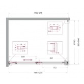 Душевой угол BelBagno Soft Close-1 1200x900 хром, прозр.стекло 
