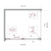 Душевой угол BelBagno Soft Close-1 1200x1000 хром, прозр.стекло 