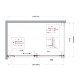 Душевой угол BelBagno Soft Close-1 1300x800 хром, прозр.стекло 