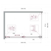 Душевой угол BelBagno Soft Close-1 1300x900 хром, прозр.стекло 