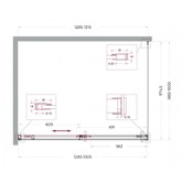 Душевой угол BelBagno Soft Close-1 1300x1000 оружейная сталь, прозр.стекло 