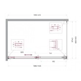 Душевой угол BelBagno Soft Close-1 1400x900 оружейная сталь, прозр.стекло 