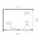 Душевой угол BelBagno Soft Close-1 1400x1000 хром, прозр.стекло 