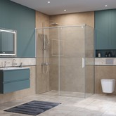Душевой угол BelBagno Soft Close-1 1500x900 хром, прозр.стекло 