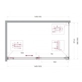 Душевой угол BelBagno Soft Close-1 1500x900 оружейная сталь, прозр.стекло 