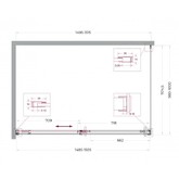 Душевой угол BelBagno Soft Close-1 1500x1000 оружейная сталь, прозр.стекло 