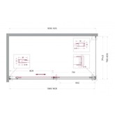 Душевой угол BelBagno Soft Close-1 1600x800 оружейная сталь, прозр.стекло 