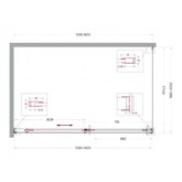 Душевой угол BelBagno Soft Close-1 1600x1000 оружейная сталь, прозр.стекло 