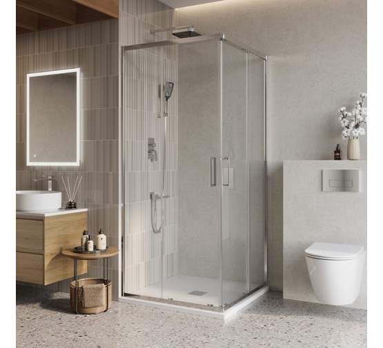 Душевой угол BelBagno Luce A 2 800x800 хром, прозр.стекло 