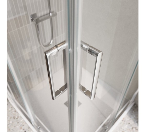 Душевой угол BelBagno Luce A 2 800x800 золото, прозр.стекло 