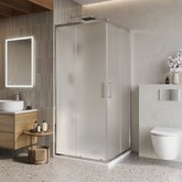 Душевой угол BelBagno Luce A 2 900x900 хром, текстур.стекло 