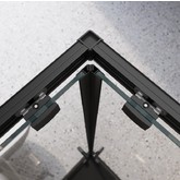 Душевой угол BelBagno Luce A 2 900x900 золото, текстур.стекло 