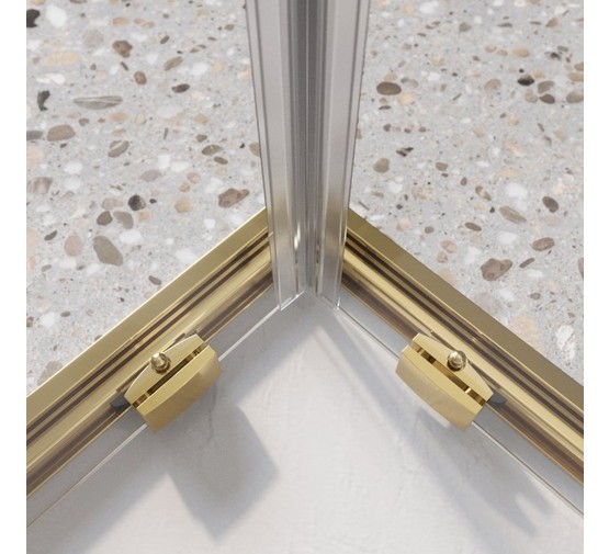 Душевой угол BelBagno Luce A 2 1000x1000 золото, прозр.стекло 