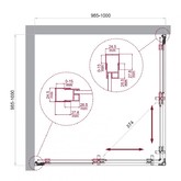 Душевой угол BelBagno Luce A 2 1000x1000 золото, прозр.стекло 