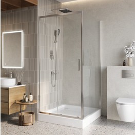 Душевой угол BelBagno Luce A 1 1000x1000 хром, прозр.стекло 