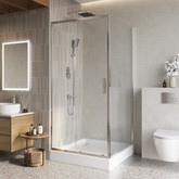 Душевой угол BelBagno Luce A 1 1000x1000 хром, прозр.стекло 