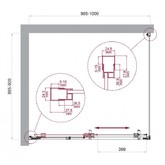 Душевой угол BelBagno Luce AH 1 1000x900 хром, прозр.стекло 