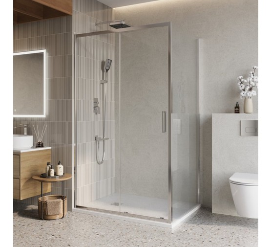 Душевой угол BelBagno Luce AH 1 1300x1000 хром, прозр.стекло 