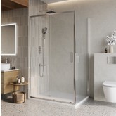 Душевой угол BelBagno Luce AH 1 1400x800 хром, прозр.стекло 